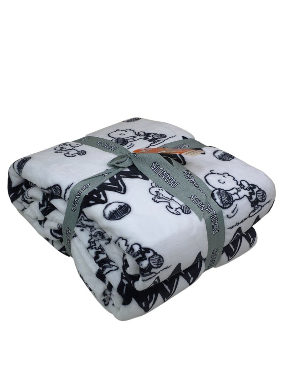 Peanuts VelvetLoft Plush Blanket Queen 90x90" Snoopy Charlie Brown Black & White - Picture 4 of 7